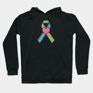 Metastatic Breast Cancer Ribbon with Big Heart Hoodie